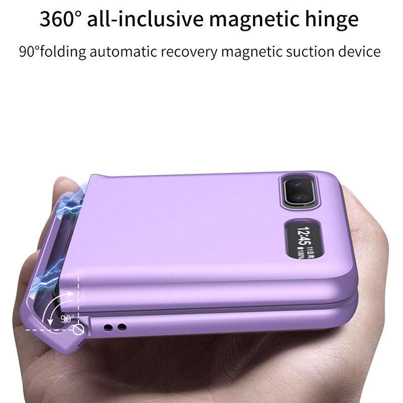For Samsung Galaxy Z Flip 5G GKK Magnetic Full Coverage Phone Flip Case(Purple)