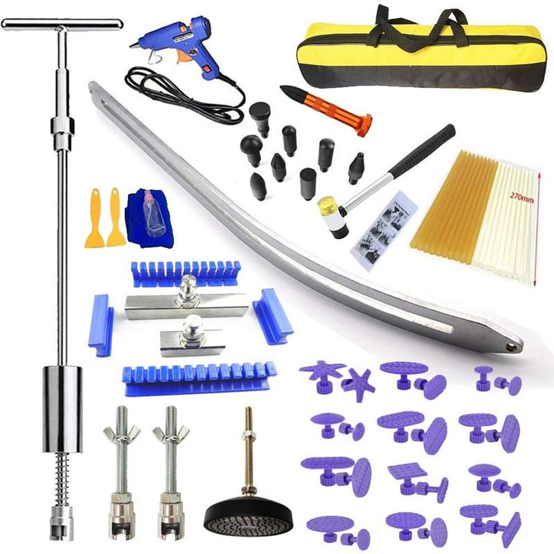 N1 76 in 1 Car Paintless Dent Removal Fender Damage Repair Puller Lifter, Plug Type:EU Plug