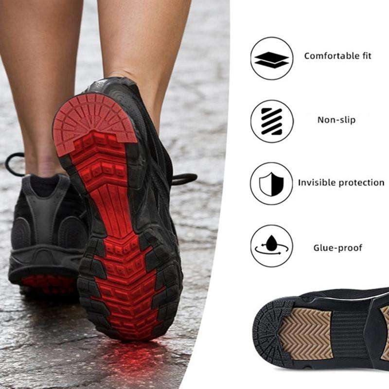 2 Pairs Thickened Rubber Sole Heel Wear-Resistant Non-Slip Patch, Size: 41-42cm(Black)