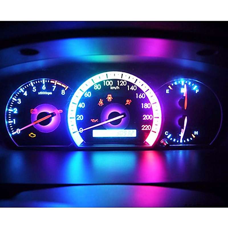 10 PCS 0.4W B8.5 Wedge Instrument Panel COB LED Light Dashboard Gauge Cluster Indicator Lamp Bulb...