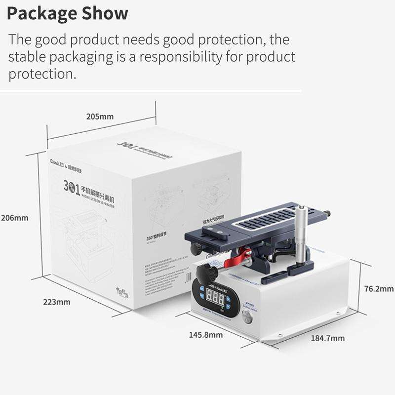 QianLi 3 in 1 Multifunctional 7 inch LCD Screen Separator Machine, Plug:US