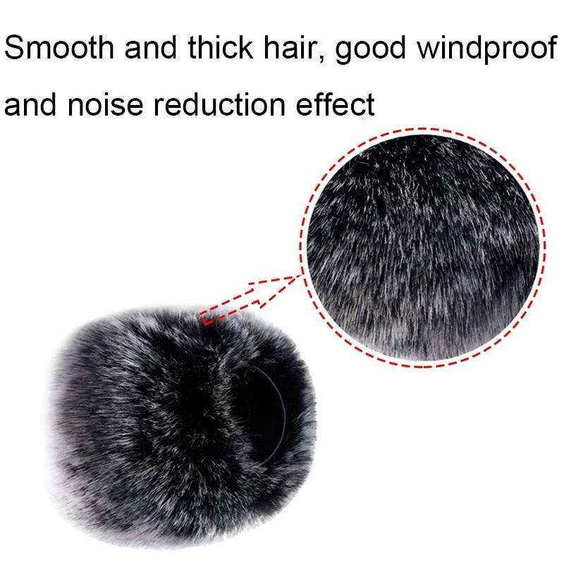 For Blue Yeti Pro Anti-Pop and Windproof Sponge/Fluffy Microphone Cover, Color: Black Hair