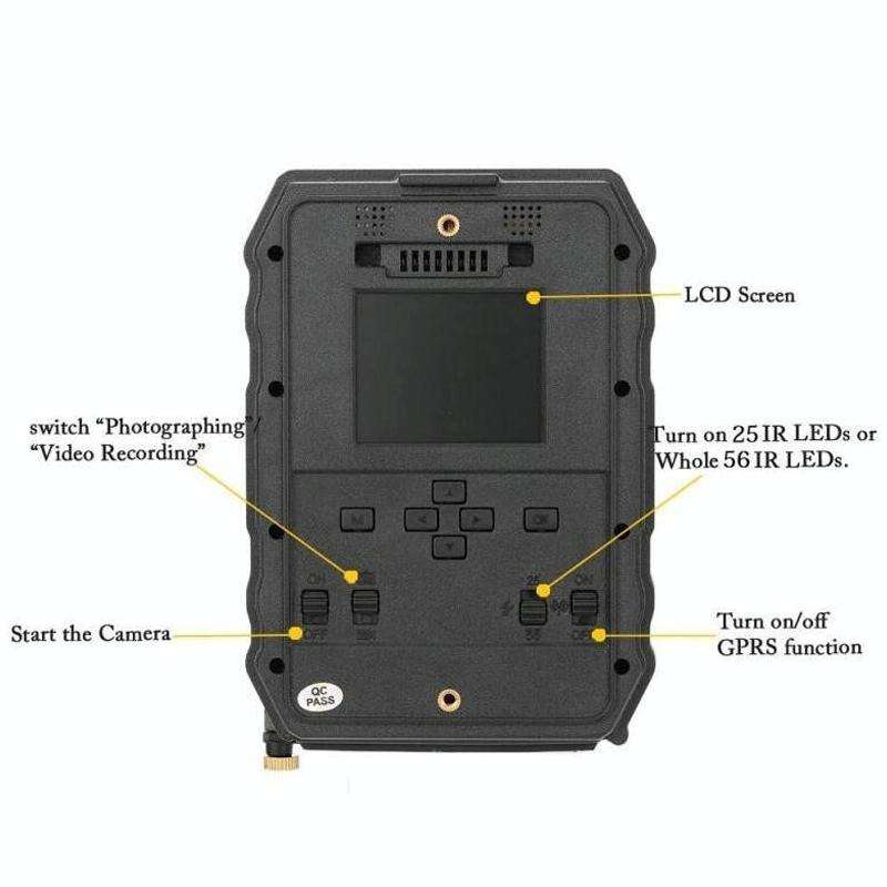 S880 Field Hunting Surveillance Camera, 2560x1920 Pixel, Low Battery, Night Vision, Wide Angle, A...