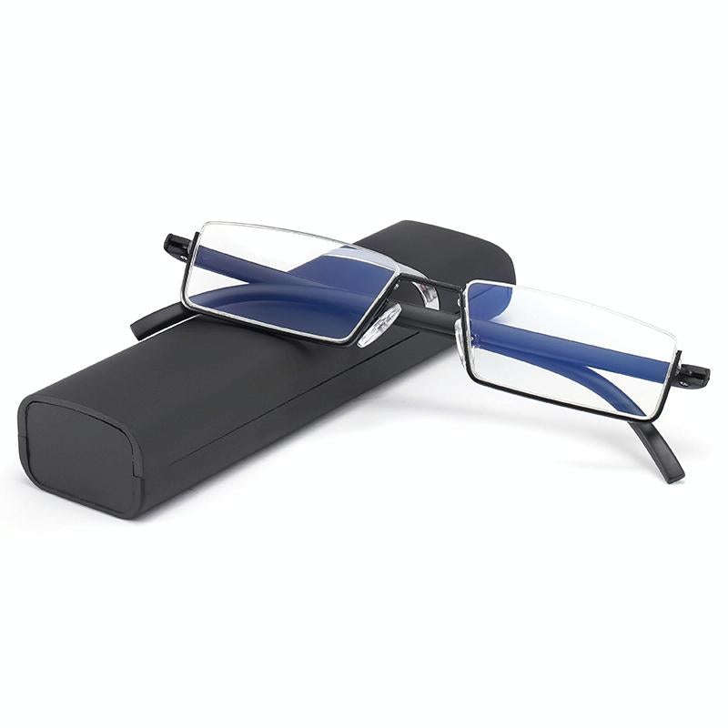 TR90 Seniors Clear Glasses With Portable Case Lightweight Presbyopic Glasses, Degree: +3.00(Black)
