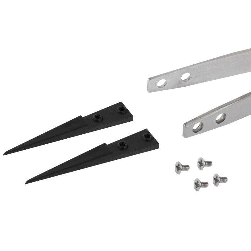 9 in 1 Replaceable Anti-Static Tweezers with Cross Screwdriver