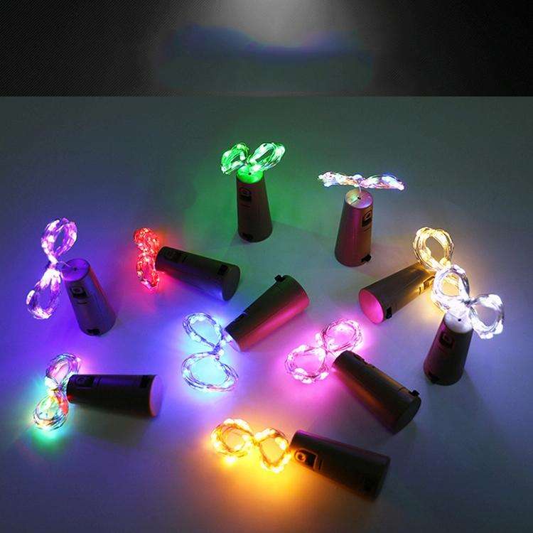 10 PCS LED Wine Bottle Cork Copper Wire String Light IP44 Waterproof Holiday Decoration Lamp, Sty...