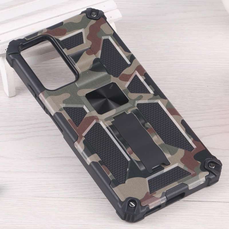 For Xiaomi Redmi Note 11 Pro 4G / 5G Global Camouflage Armor Kickstand TPU + PC Magnetic Phone Ca...