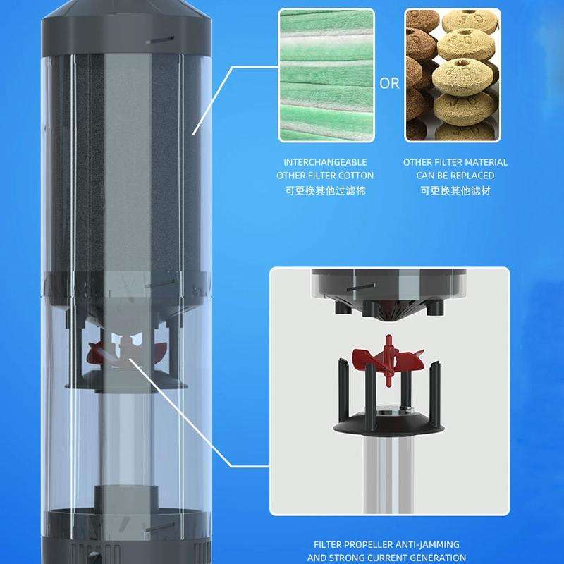ZHIYANG Fish Tank Toilet Filter Bucket Fish Manure Collection Filter Pump, Specification: ZY-Y03