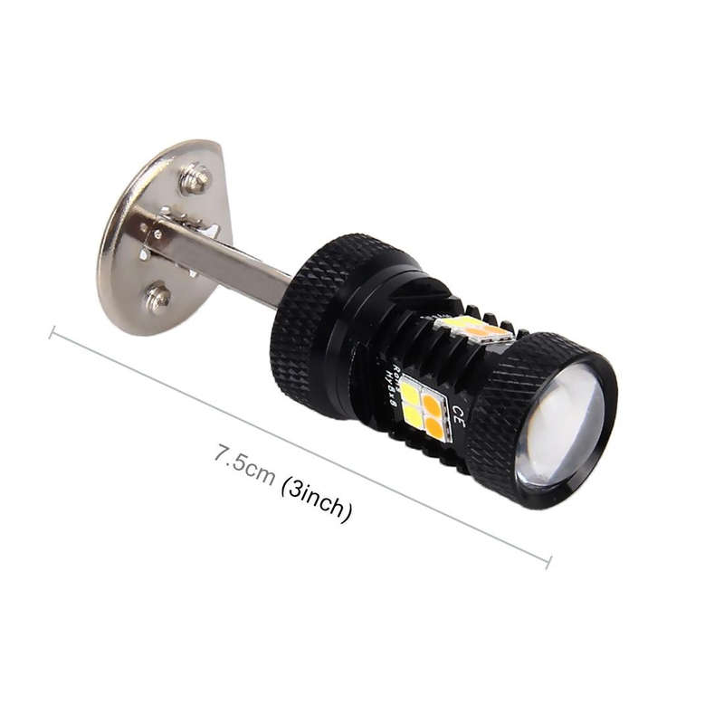 2 PCS Super Bright H1 DC 12V 5W 350LM Auto Car Fog Light with 16 SMD-3030 LED Bulbs Lamp, White +...