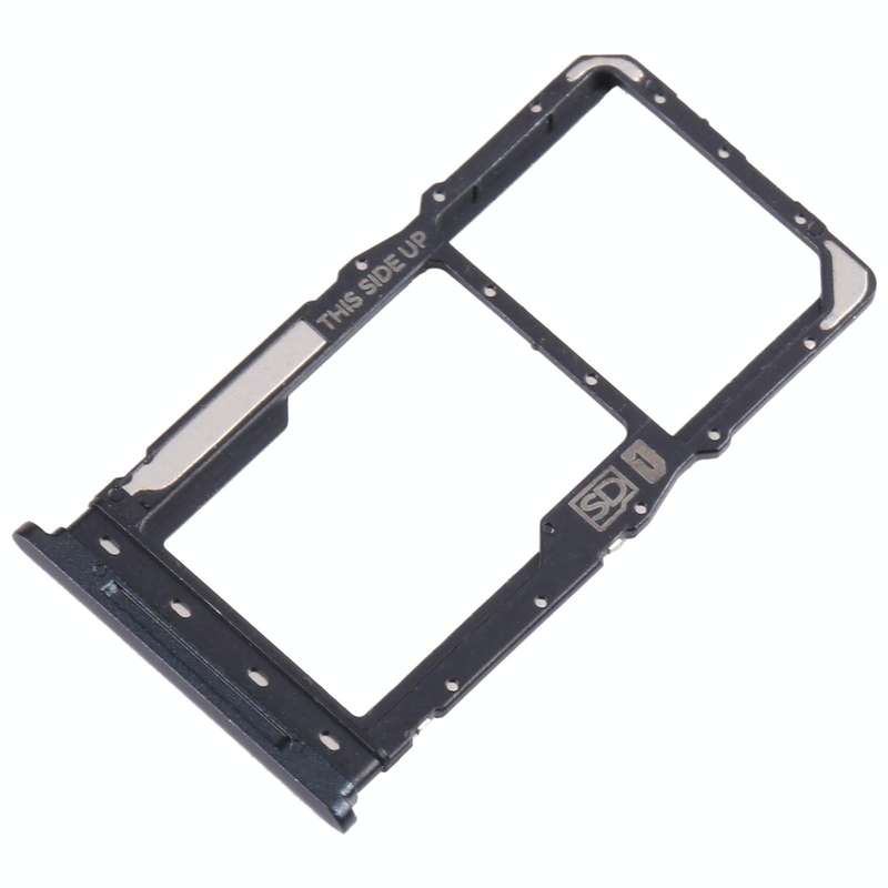 For Motorola Moto G Pure SIM Card Tray + Micro SD Card Tray (Black)