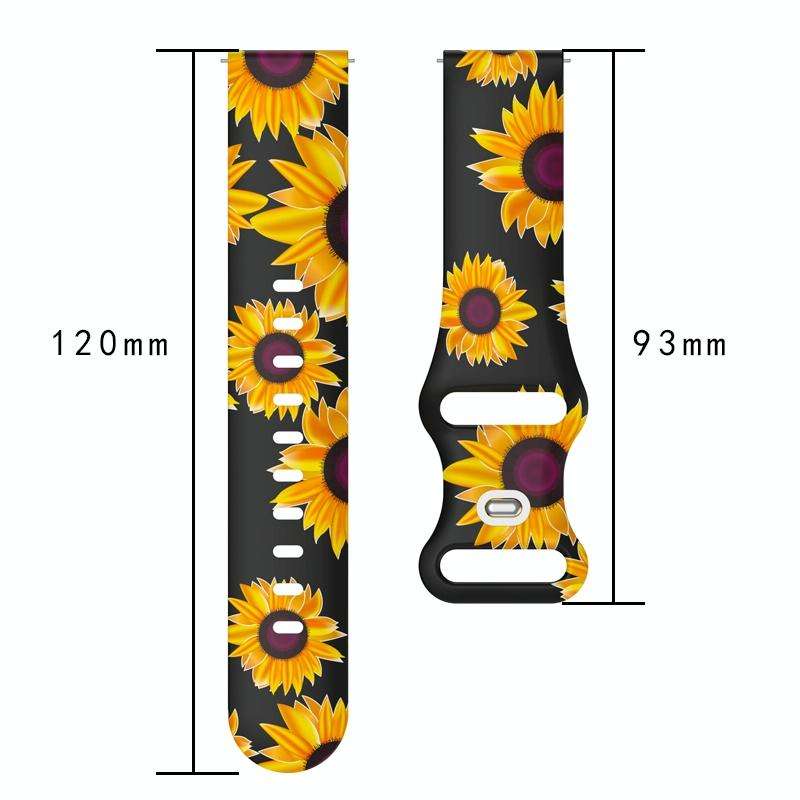 For Fitbit Versa Printing Butterfly Buckle Silicone Watch Band(Avocado)