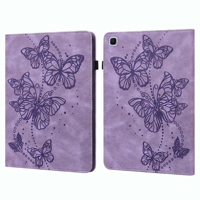 For Samsung Galaxy Tab S6 Lite P610/P615 Embossed Butterfly Pattern Horizontal Flip Leather Table...