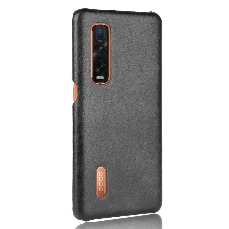 For Oppo Find X2 Pro Shockproof Litchi Texture PC + PU Case(Black)