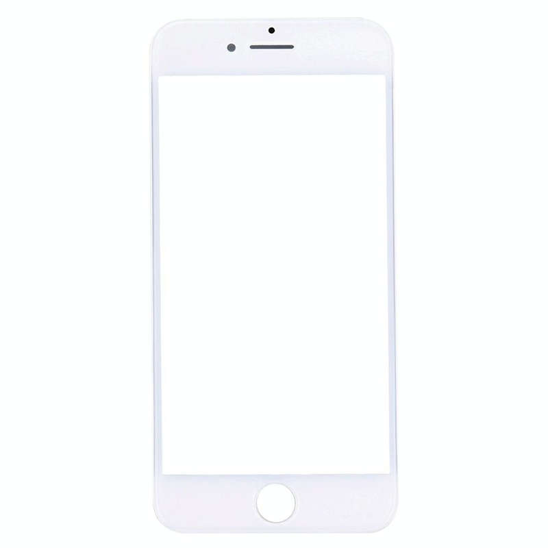 Front Screen Outer Glass Lens with Front LCD Screen Bezel Frame for iPhone 7 (White)