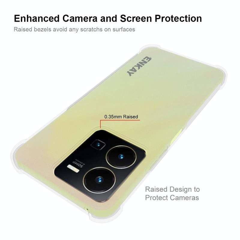 For vivo Y35 4G Global ENKAY Clear TPU Shockproof Phone Case