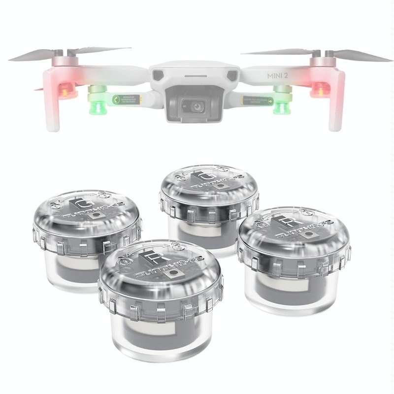 Sunnylife 2-Green + 2-Red Night Strobe LED Light Indicator Light for DJI Mavic 2 / Mini / Mavic A...
