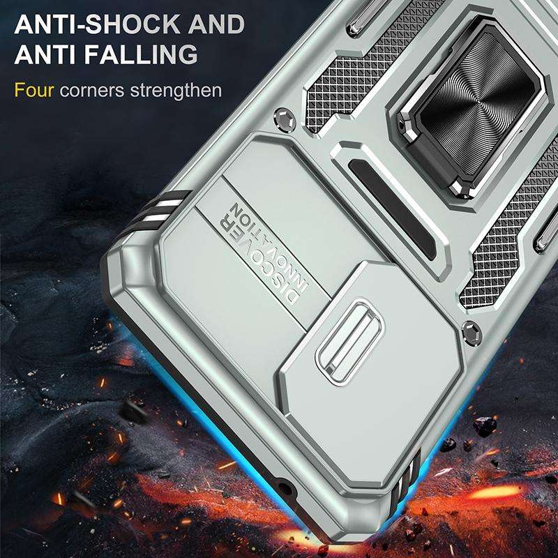 For Samsung Galaxy A53 5G Armor PC + TPU Camera Shield Phone Case(Grey)