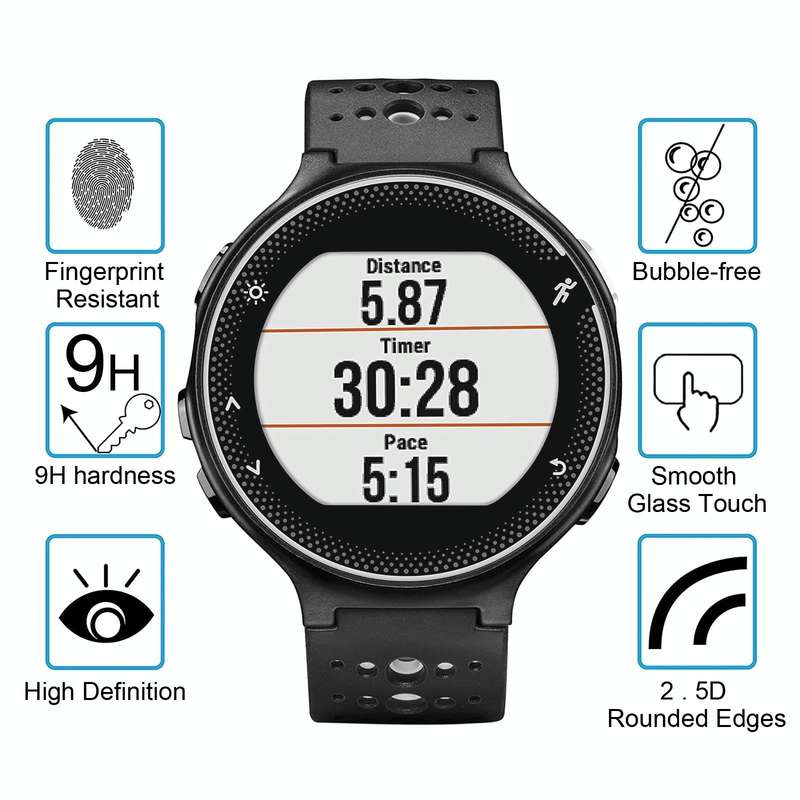 For Garmin Forerunner 235 0.26mm 2.5D 9H Tempered Glass Film Screen Protector