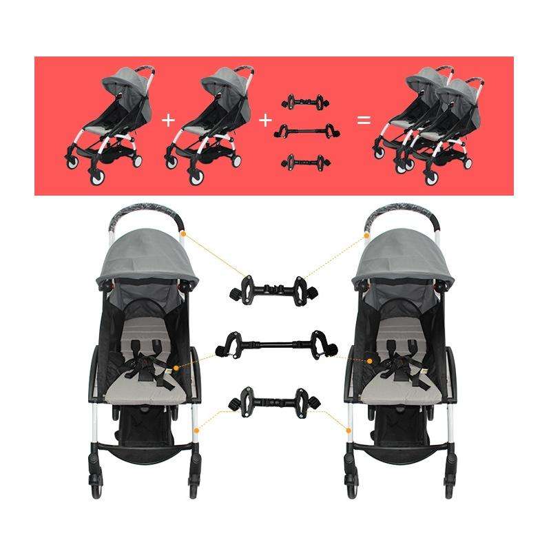 Twin Stroller Connector Turns Two Single Strollers Into A Double Stroller, Spec: Three Short