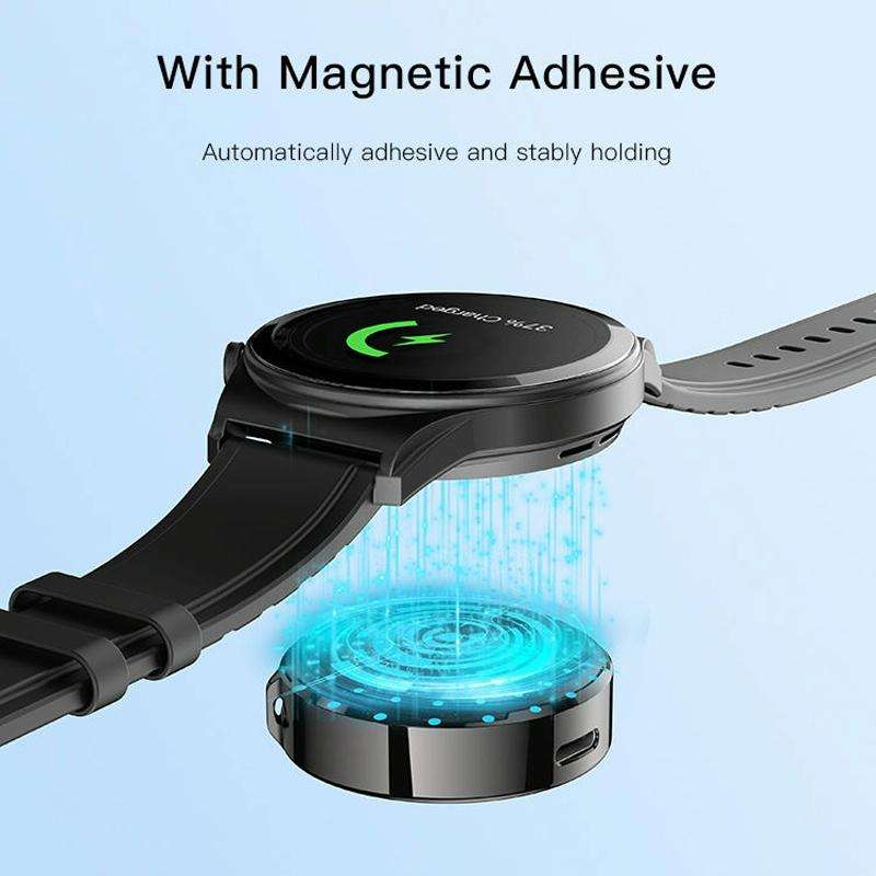 Yesido DS19 For Samsung Smart Watch Portable Charger Dual Input Port Magnetic Wireless Charger(Bl...