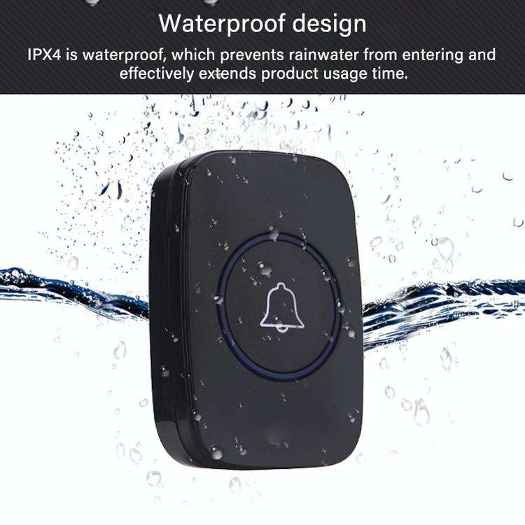 CACAZI A10 300m Long Range No Battery Waterproof LED Light Smart Wireless Doorbell