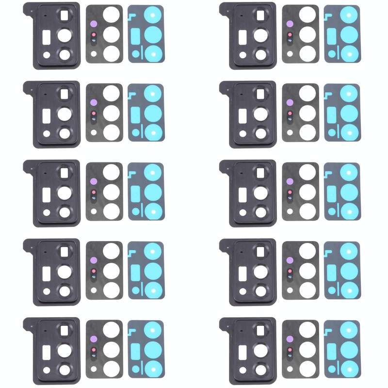 For Samsung Galaxy Note20 Ultra 5G SM-N986 10pcs Camera Lens Cover (Black)