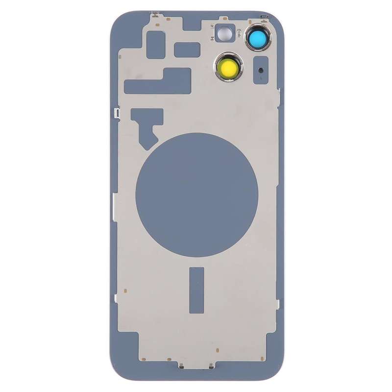 Glass Battery Back Cover with Holder for iPhone 14 Plus(Black)
