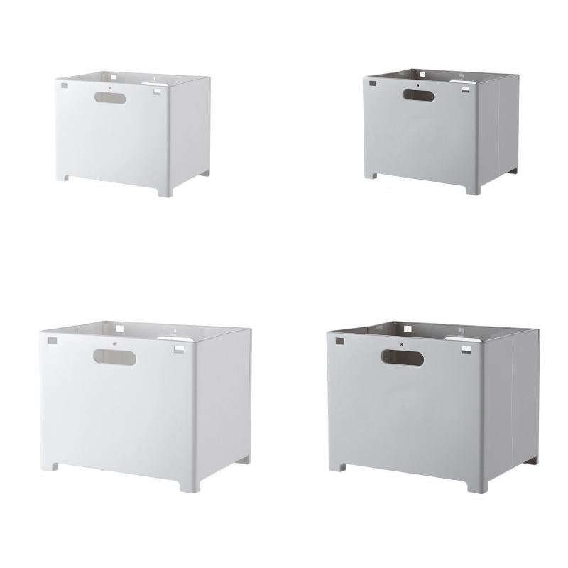 Wall-Mounted Foldable Laundry Storage Basket, Color: Large (White)