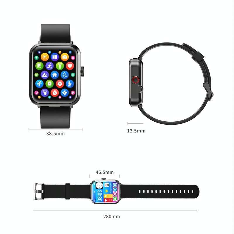 S6 TWS Earphone 1.91 inch Smart Bracelet Support Bluetooth Call / Health Monitoring(Black)