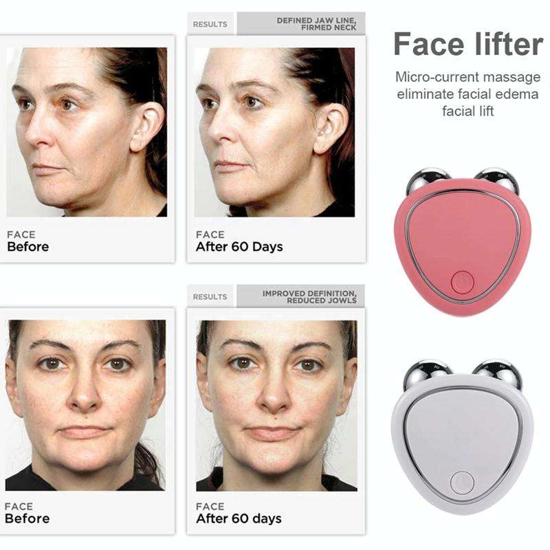 Mini Micro-Current Beauty Instrument Facial Lift Rejuvenating Device Massage Slimming Machine, St...