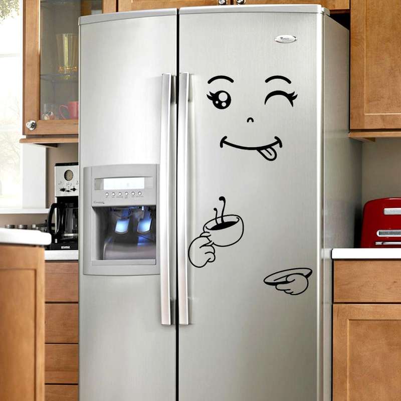 Cute Sticker Fridge Kitchen Wall Refrigerator Vinyl Stickers Home Decoration (FX2015C)