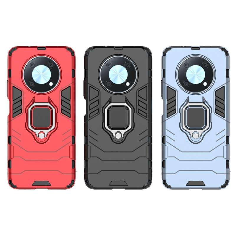 For Huawei nova Y90/Enjoy 50 Pro Shockproof PC + TPU Protective Case with Magnetic Ring Holder(Bl...