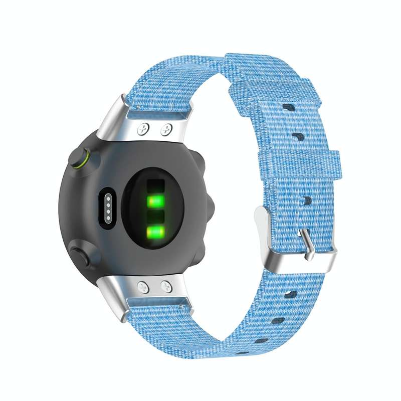 For Garmin Forerunner 45 / 45S / Swim 2 Universal Nylon Canvas Watch Band(Sky Blue)