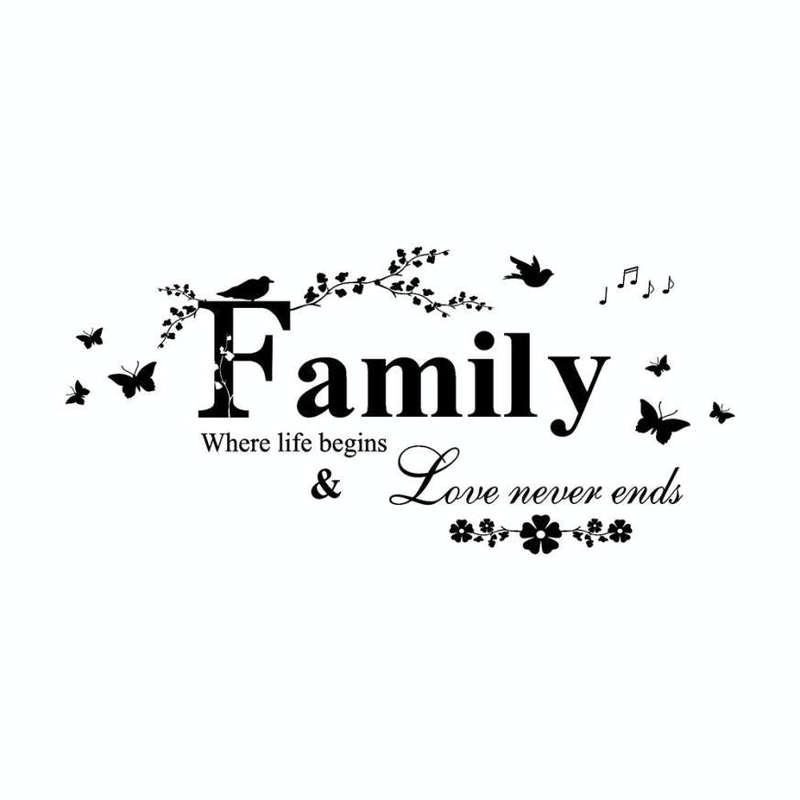 Family English Letter Creative Living Room Porch Decoration Background Wall Stickers