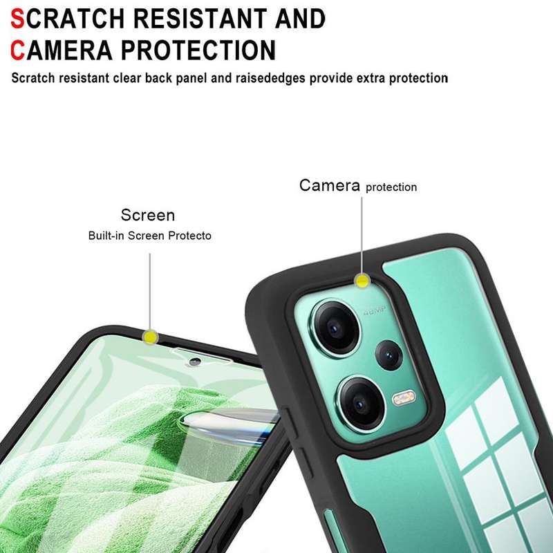 For Xiaomi Redmi Note 12 5G / Poco X5 Acrylic + TPU 360 Degrees Full Coverage Phone Case(Purple)