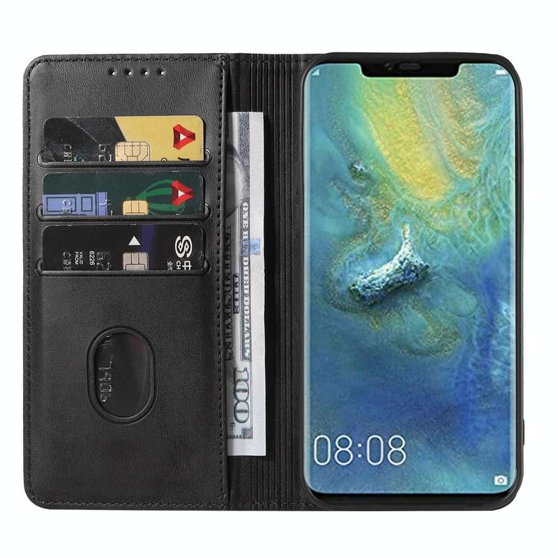 For Huawei Mate 20 Pro Magnetic Closure Leather Phone Case(Black)