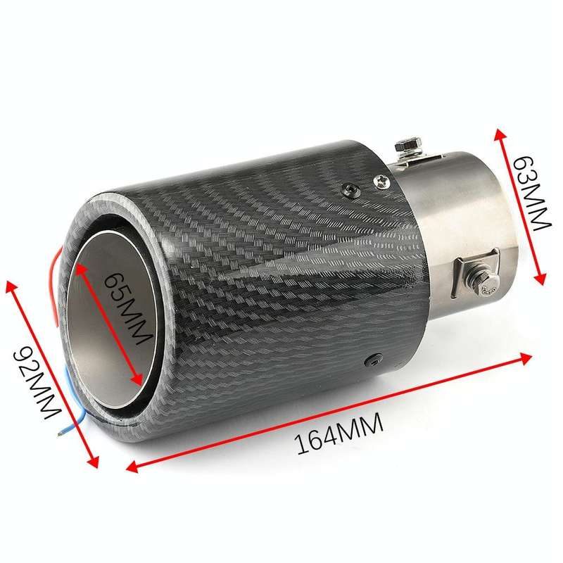 Car Modification Carbon Fiber Luminous Tail Throat LED Lights Modified Car Exhaust Pipe Spitfire ...