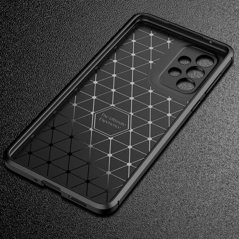 For Samsung Galaxy A73 5G Carbon Fiber Texture TPU Phone Case(Black)