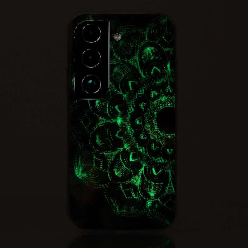 For Samsung Galaxy S22 5G Luminous TPU Protective Phone Case(Mandala Flower)