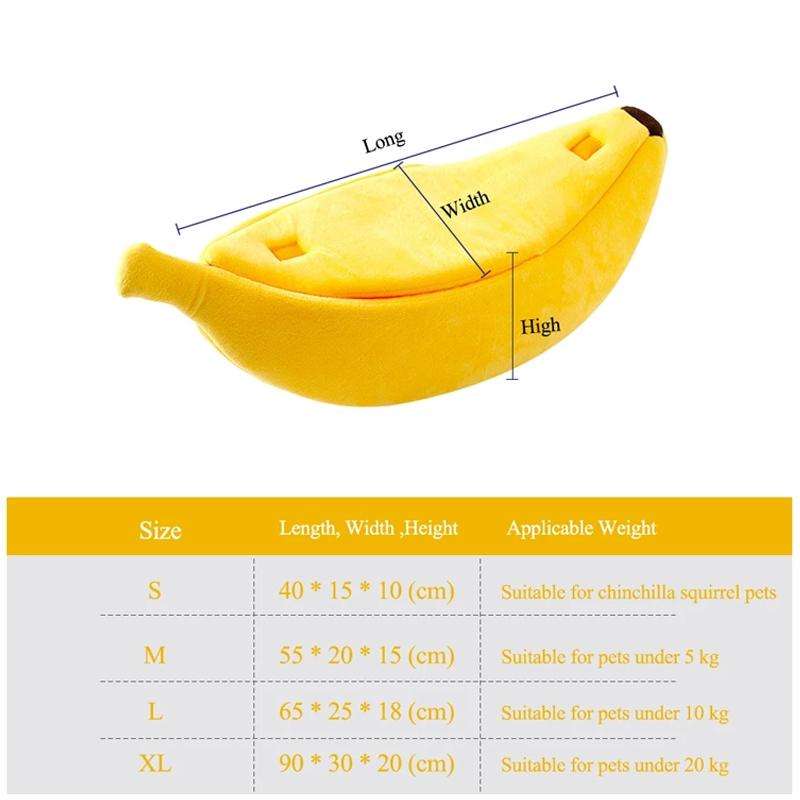 Creative Kennel Banana Shape Cat Litter Winter Warm Pet Nest, Size:S(Yellow)