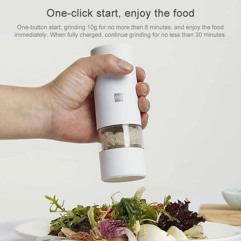 Original Xiaomi Youpin Huohou Electric Grinding Machine Automatic Mill Pepper Grinder(Black)