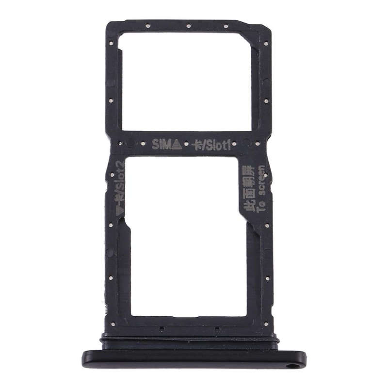 SIM Card Tray + SIM Card Tray / Micro SD Card Tray for Huawei Y9s(Black)