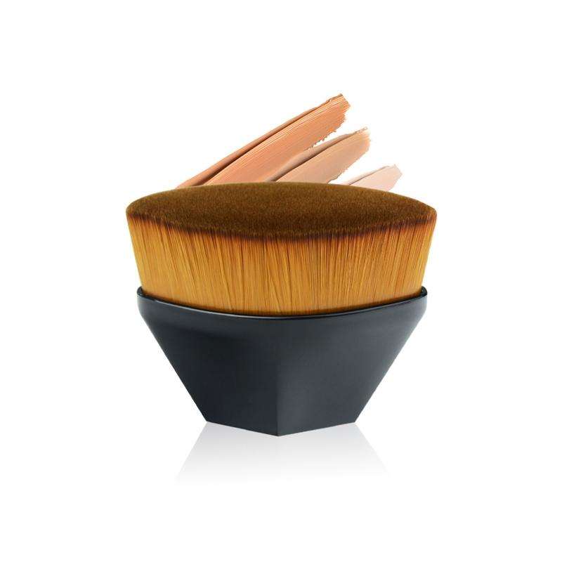 Petal Foundation Brush BB Cream Makeup Brushes Loose Powder Brush Flat Kit Pincel Maquiagem(Black)