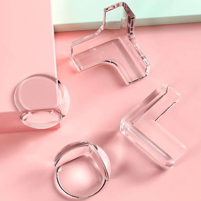 10 PCS T-type Acrylic Transparent Table Corner Crash Pad