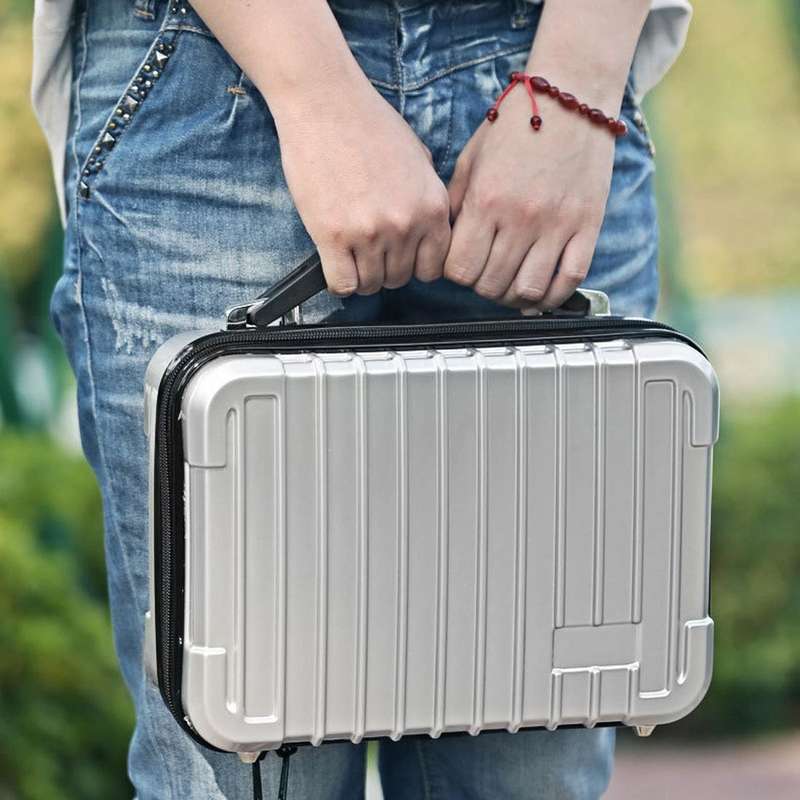 For DJI Mavic Air 2 Shockproof Portable ABS Suitcase Storage Bag Protective Box(Black)