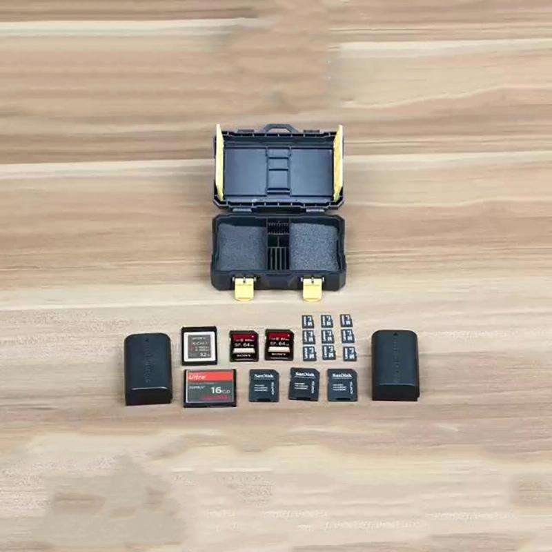 SCB08 Camera Battery Storage Card Protection Box Battery Storage Box(Black)