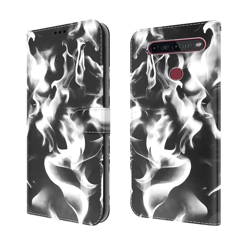 For LG K41S / K51S Cloud Fog Pattern Horizontal Flip Leather Case with Holder & Card Slot & Walle...