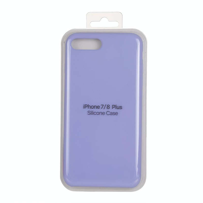 Pure Color Liquid Silicone Case for iPhone 8 Plus & 7 Plus(Purple)