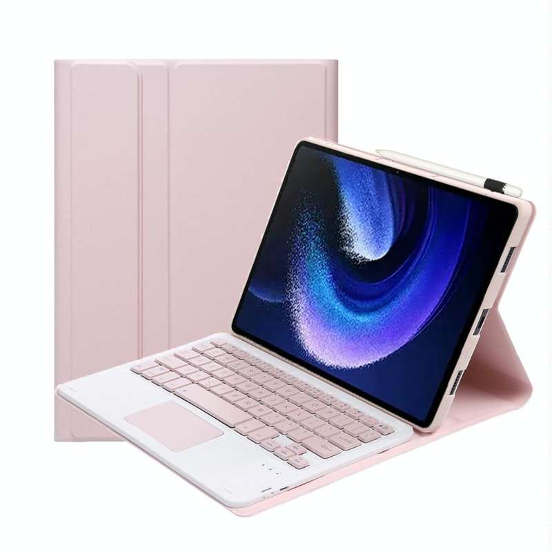 For Xiaomi Pad 6 / Pad 6 Pro A0N7-A Lambskin Texture Ultra-thin Bluetooth Keyboard Leather Case w...