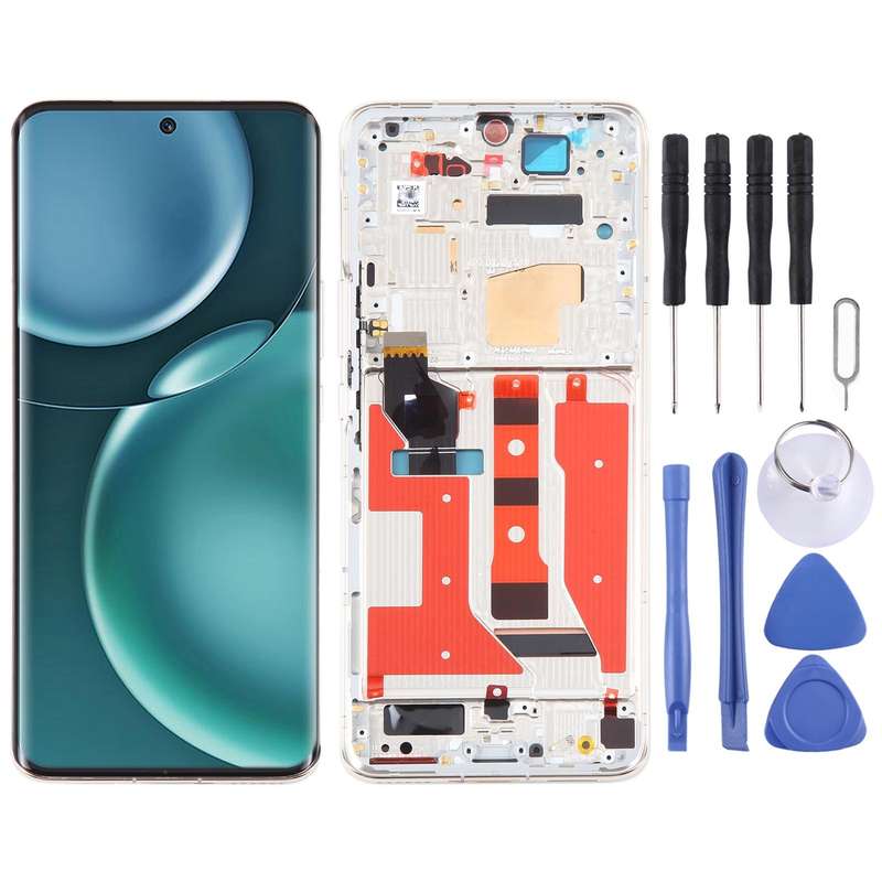 Original LCD Screen For Honor Magic4 Digitizer Full Assembly with Frame(Gold)
